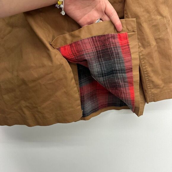 Kavu Men's Partaker Jacket Tobacco Tan Fleece Plaid Lining - Picture 10 of 15